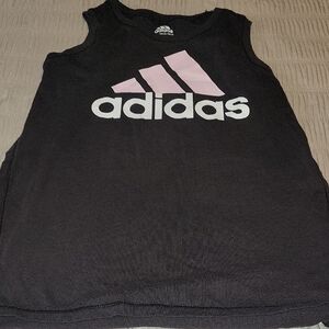 Adidas Kids Black and Pink Tank Top